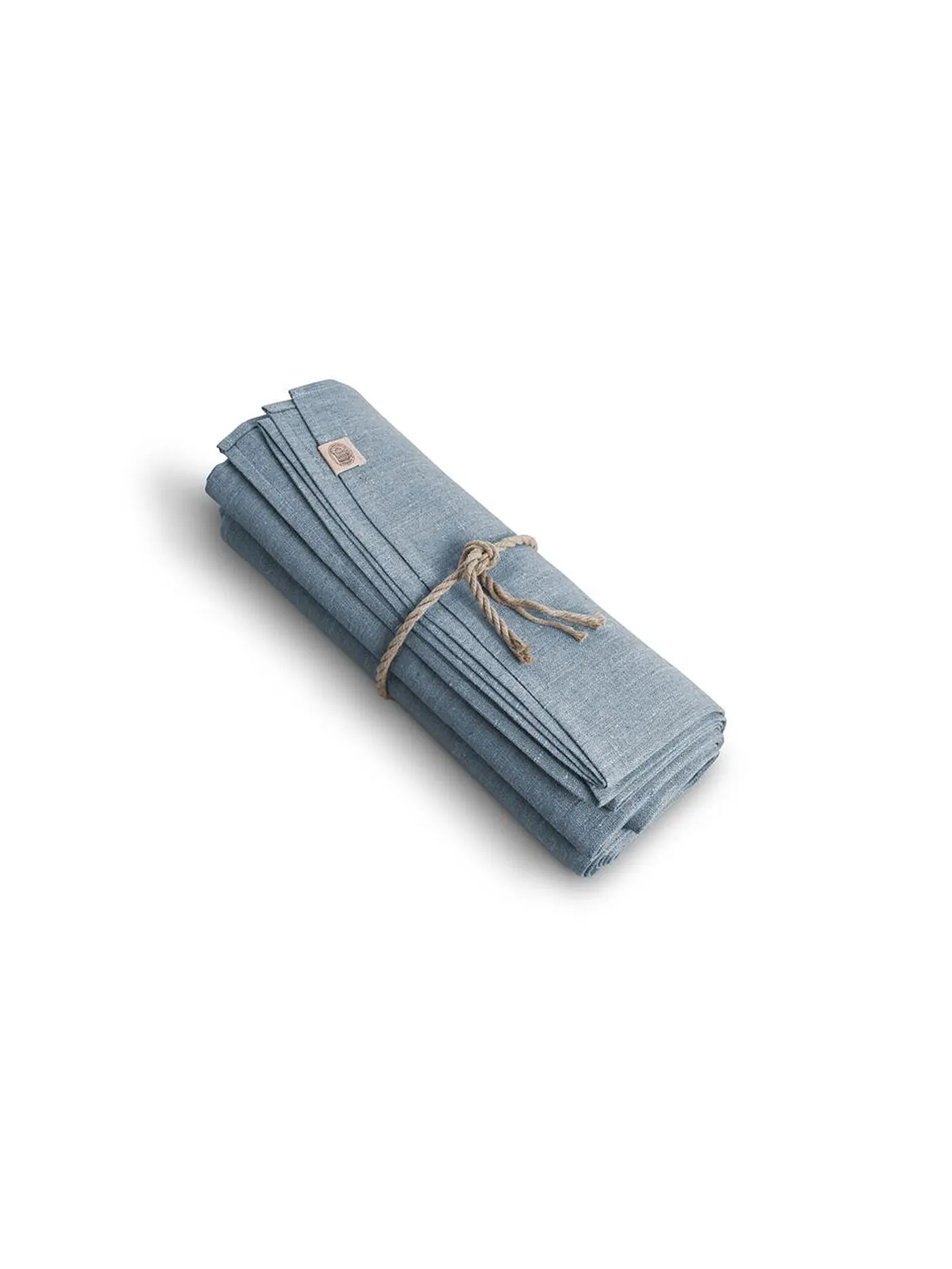 LOVELY LINEN | Leinen-Mitteldecke "Erik" 100x100cm (taubenblau) | 